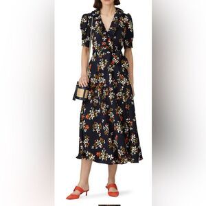 Jill Stuart Ruffle Floral Wrap Dress Sz 6